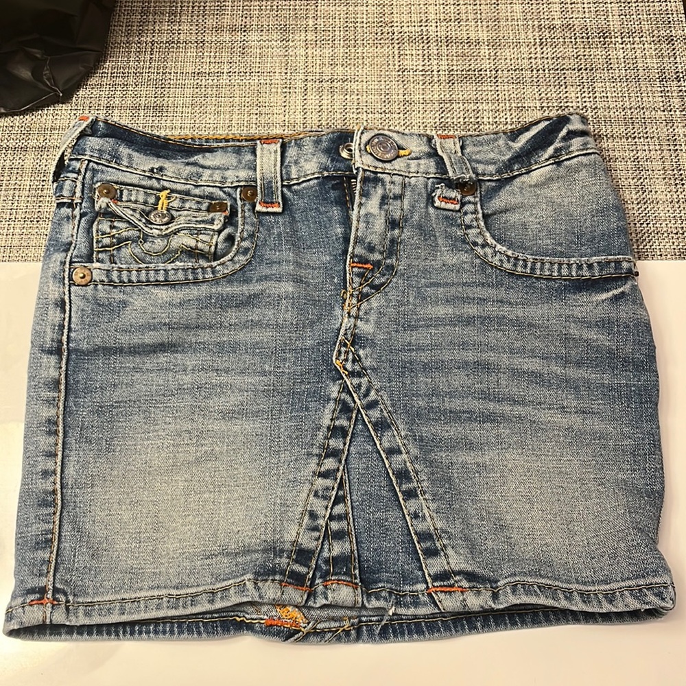 true religion jean skirt
